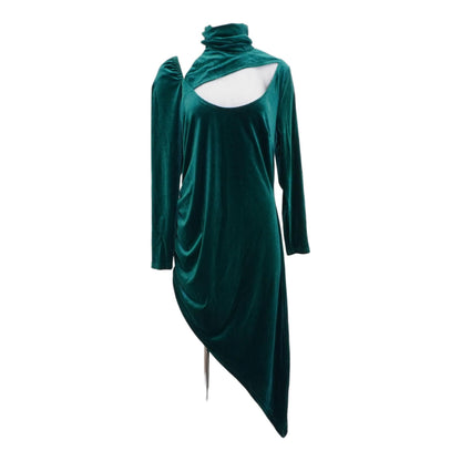 Green Solid Maxi Dress