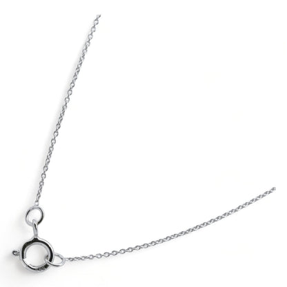 14K White Gold Vintage Inspired Diamond Circle Pendant Necklace