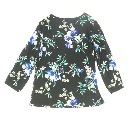 Black Floral Long Sleeve Blouse