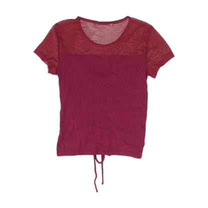 Burgundy Solid Knit Top