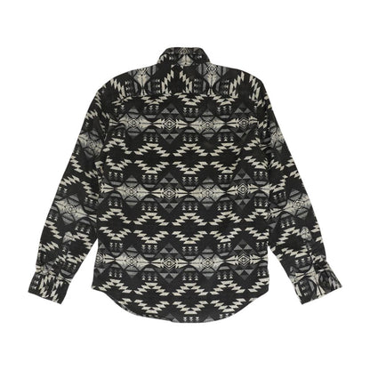 Black Ikat Long Sleeve Button Down