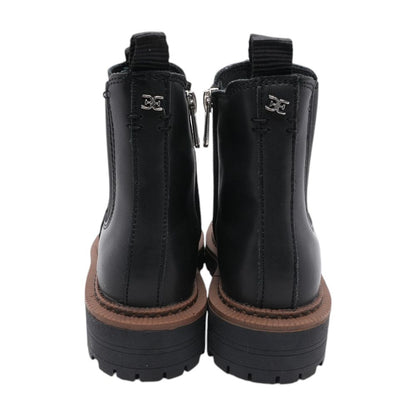 Black Textile Boot Shoes