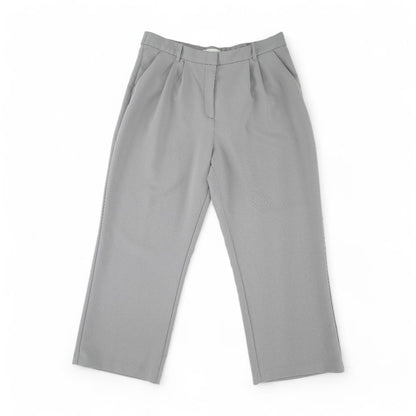 Gray Solid Dress Pants