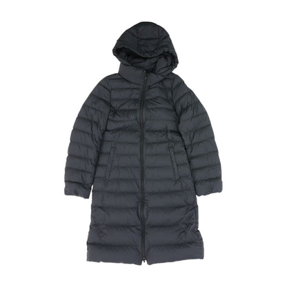 Black Solid Puffer Coat