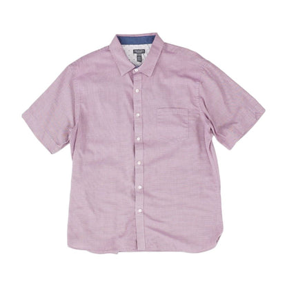 Mauve Solid Short Sleeve Button Down