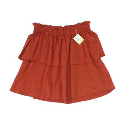 Burgundy Solid Mini Skirt