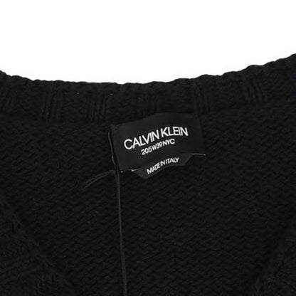 Black Solid V-Neck Sweater