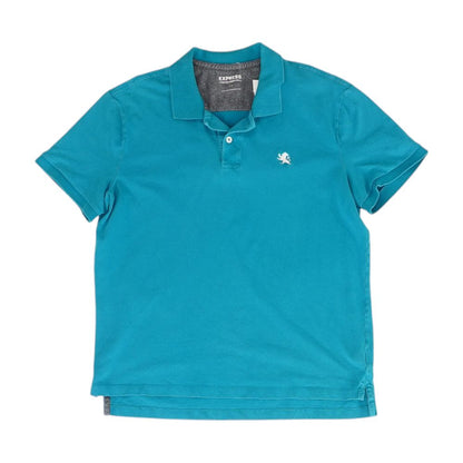 Turquoise Solid Short Sleeve Polo