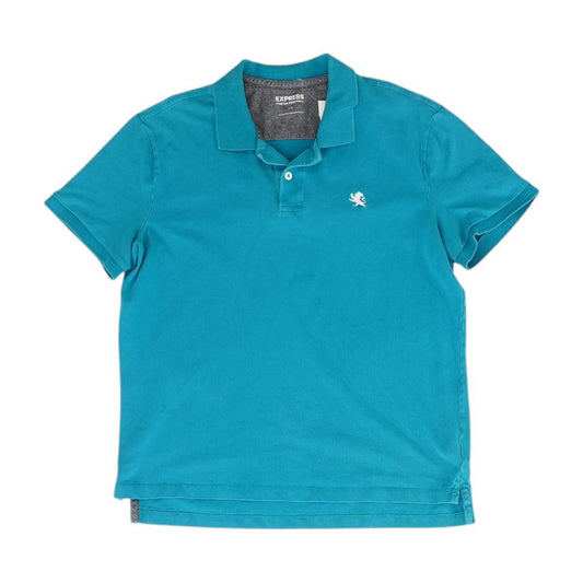 Turquoise Solid Short Sleeve Polo