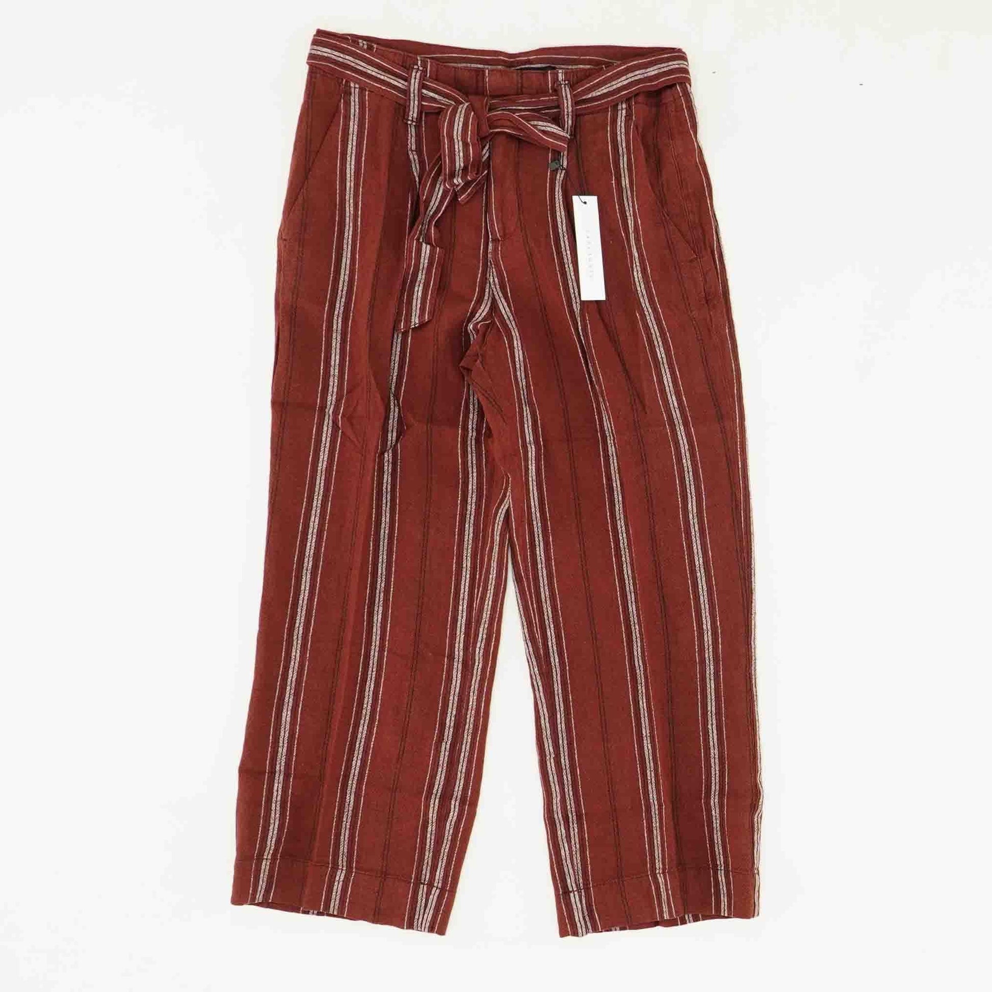 Burgundy Striped Capri Pants – Unclaimed Baggage