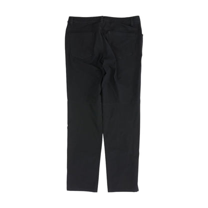 Black Solid Five Pocket Pants