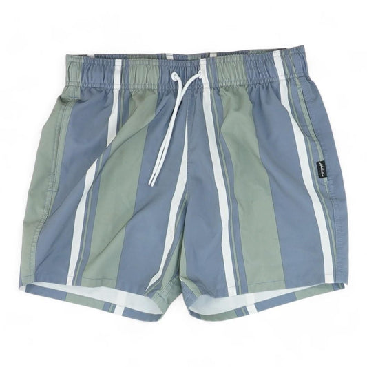Green Striped Swim Shorts