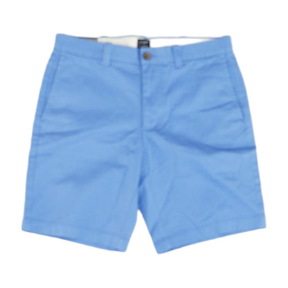 Blue Solid Chino Shorts