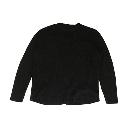 Black Solid Cardigan Sweater