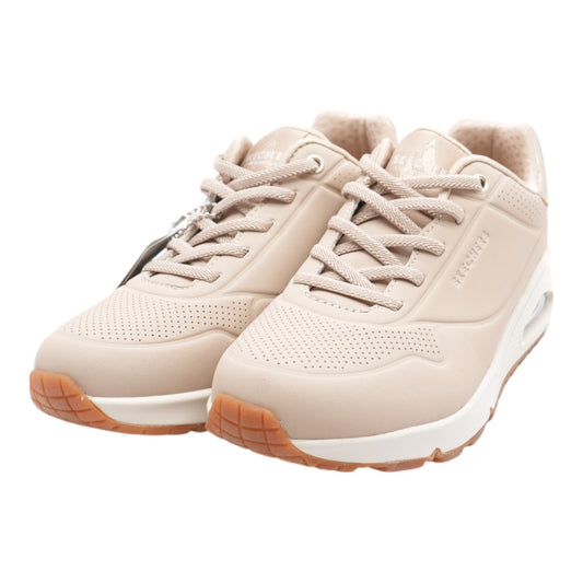 Beige Low Top Athletic Shoes