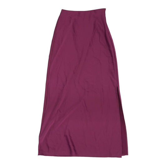 Purple Solid Maxi Skirt