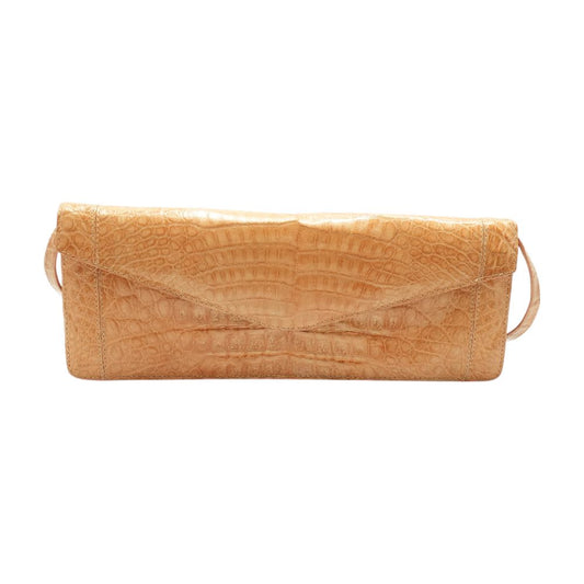 Orange Crocodile Clutch