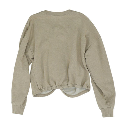 Beige Solid Sweatshirt