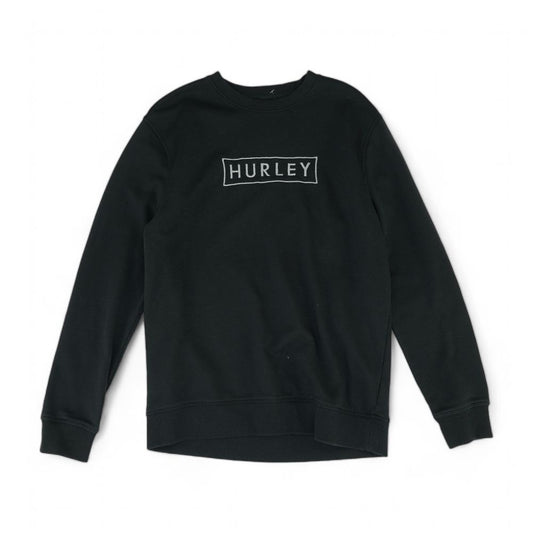 Black Solid Sweatshirt Pullover