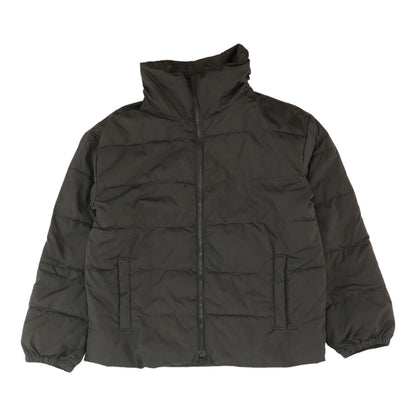 Black Solid Puffer Jacket