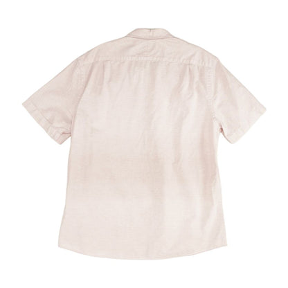 Pink Solid Short Sleeve Button Down