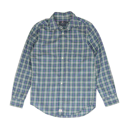 Multi Plaid Long Sleeve Button Down