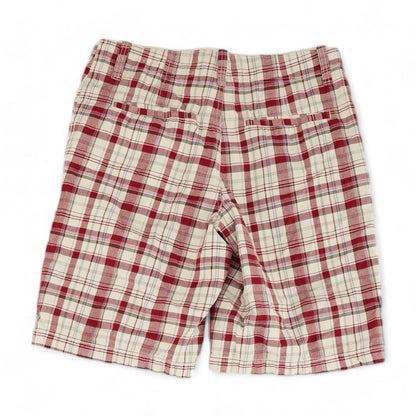 Maroon Plaid Shorts