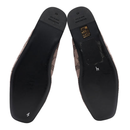 Brown BB Monogram Cosy Mules