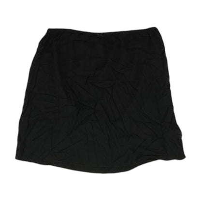 Black Solid Mini Skirt