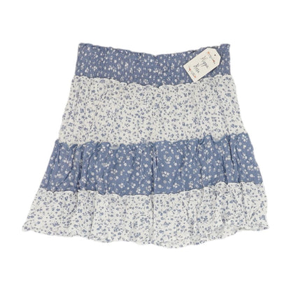 Blue Floral Mini Skirt