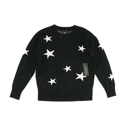 Black Graphic Crewneck Sweater