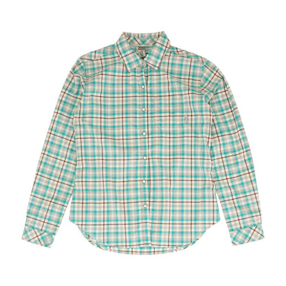 Turquoise Plaid Long Sleeve Button Down