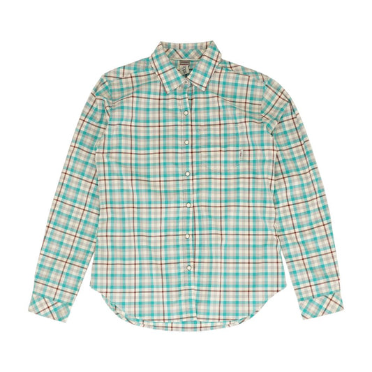 Turquoise Plaid Long Sleeve Button Down