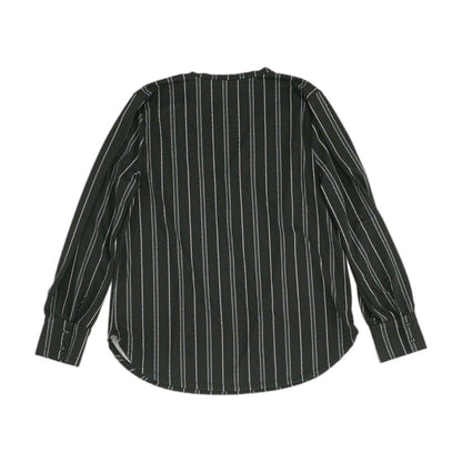 Black Striped Long Sleeve Blouse