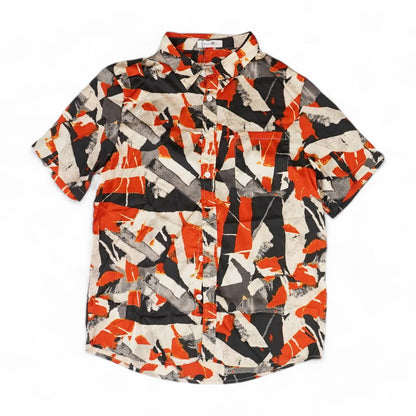 Multi Graphic Short Sleeve Button Down