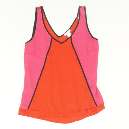 Red Color Block Tank