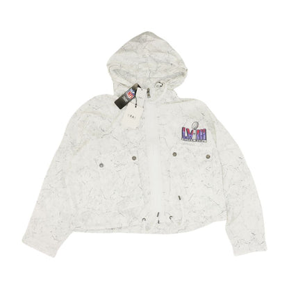 White Graphic Rain Jacket