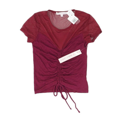 Burgundy Solid Knit Top