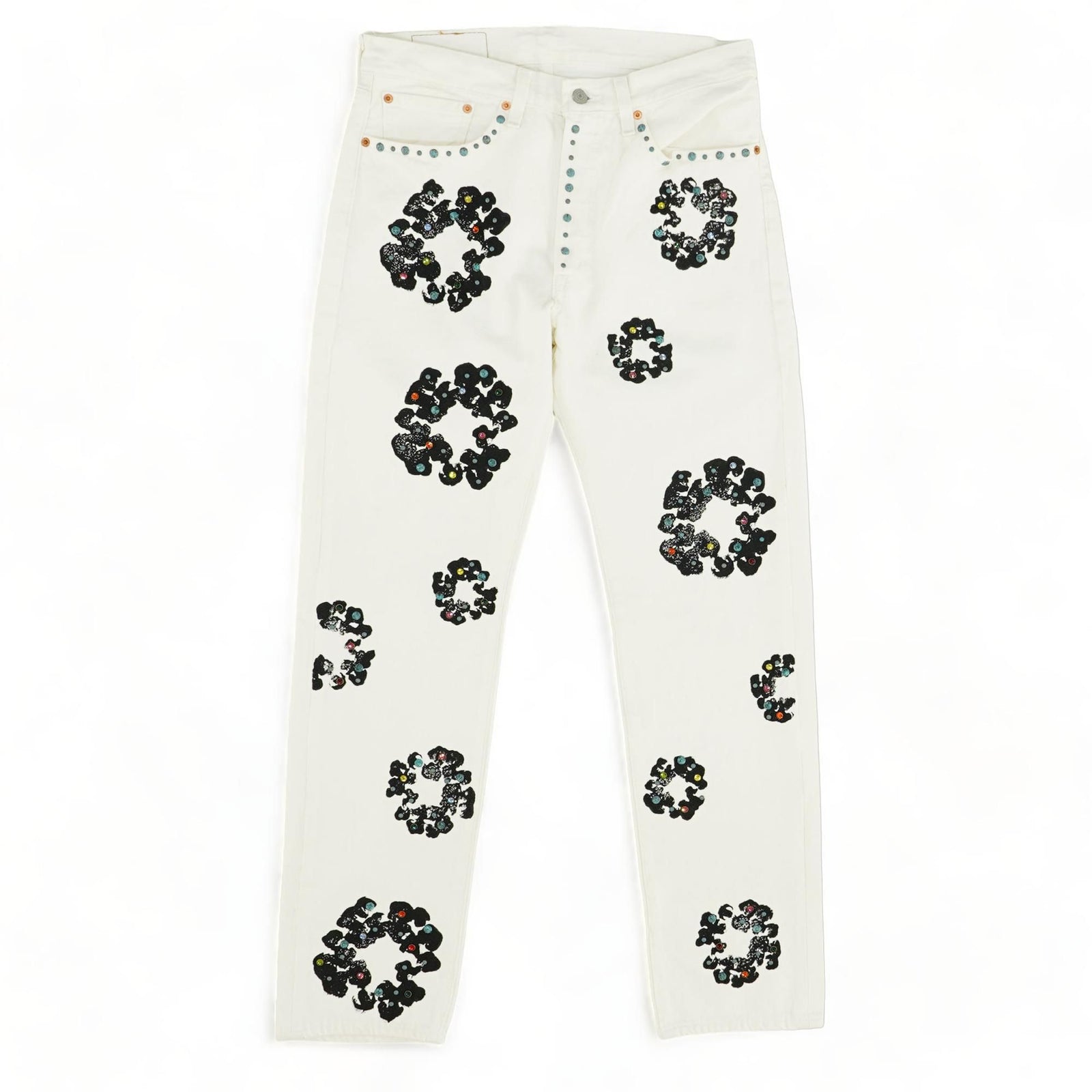 501 White x Denim Tears Inverted Cotton-Wreath Jeans | Unclaimed