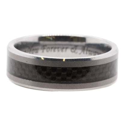 Tungsten Carbide TC850 Carbon Fiber Center  Band