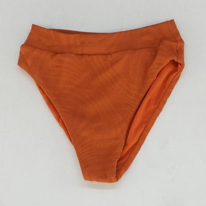 Orange Solid Swim Bottom