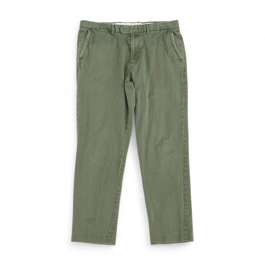 Green Solid Chino Pants