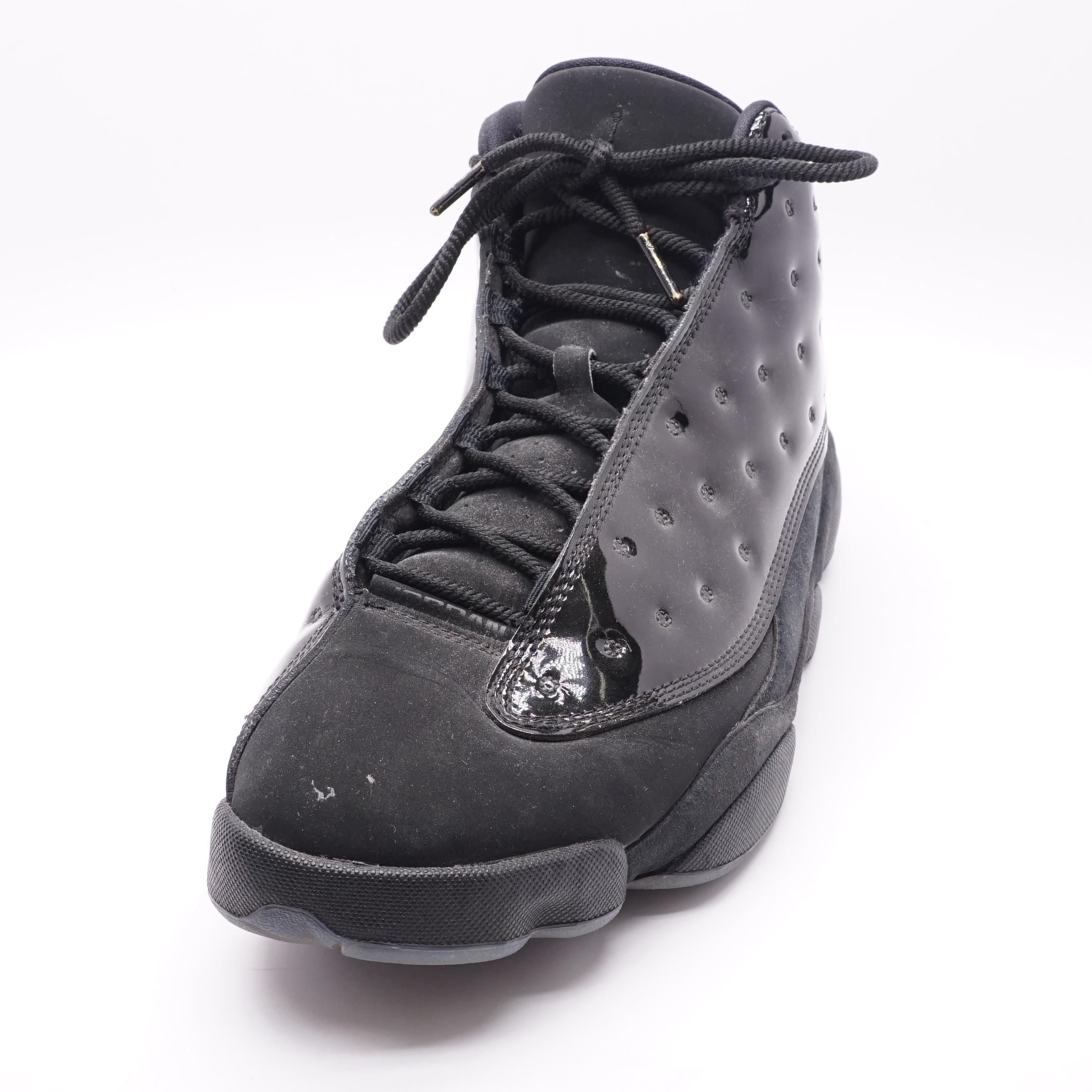 Jordan 13 hotsell all black leather