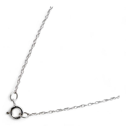 14K White Gold Vintage Diamond Pendant Necklace