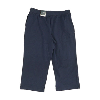 Navy Solid Capri Pants