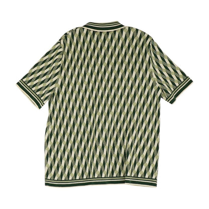 Green Misc Short Sleeve Button Down