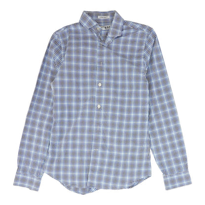 Blue Plaid Long Sleeve Button Down