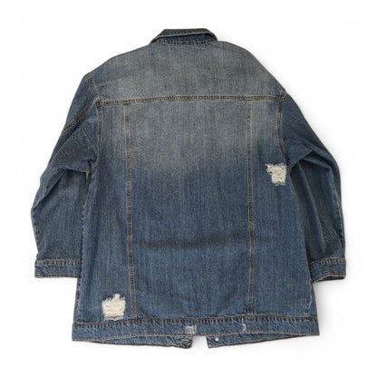 Blue Solid Denim Jacket