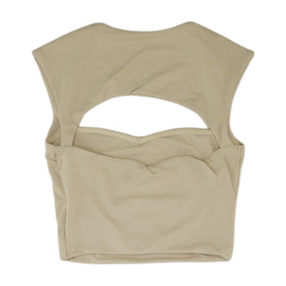 Ivory Solid Cropped Tank