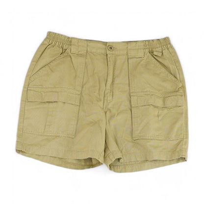 Khaki Solid Cargo Shorts